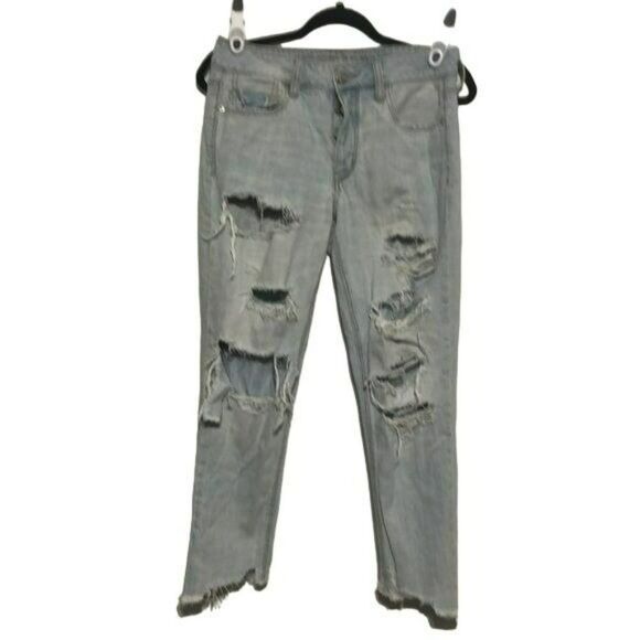 American Eagle Outfitters Size 4R Distressed 100% Cotton Women’s Blue Jeans READ - Picture 1 of 12